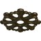 Ekena Millwork Angel Ceiling Medallion (Fits Canopies up to 4 3/8"), 20 7/8"OD x 3 5/8"ID x 1"P, Green Gold CM20ANGGS - alternate 5